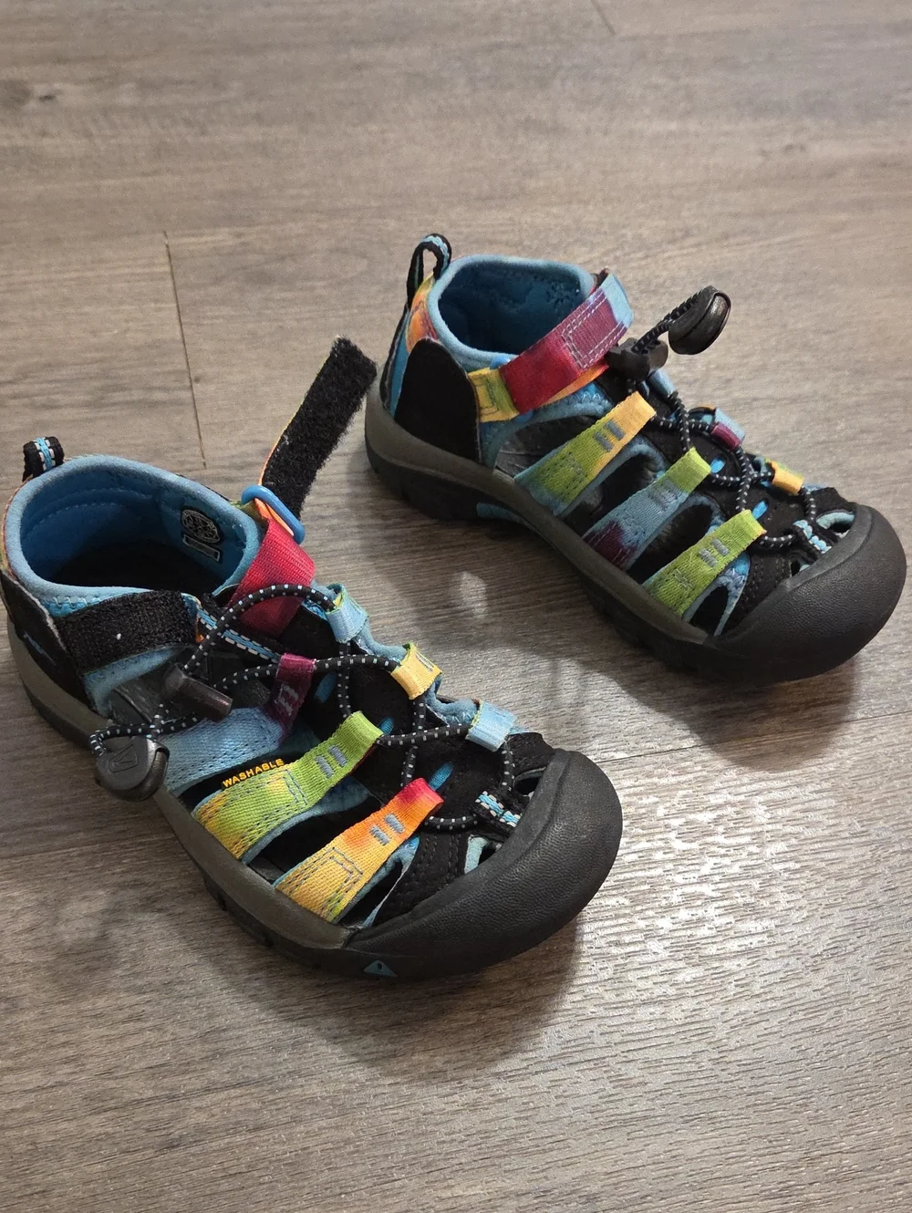 Keen • Kids Rainbow Strappy Sandals - Blue, Yellow, Orange, Green, Purple
